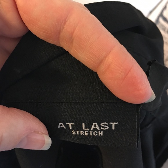 At Last Black Stretch Blouse with 3/4 sleeves - Picture 4 of 4